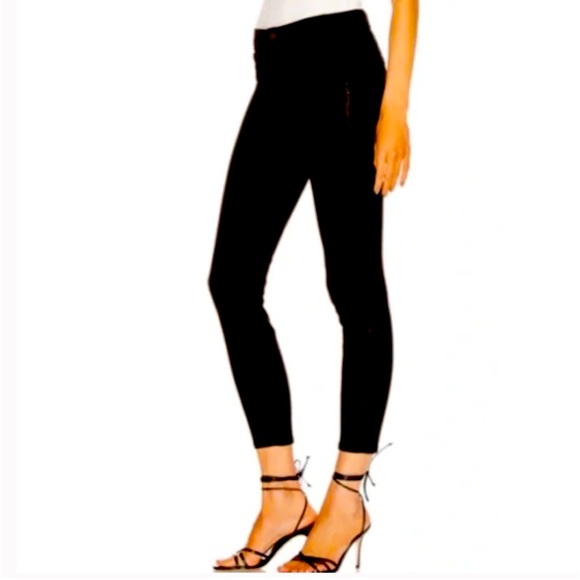 LAGENCE Margot Crystal Black crystal Stripe Skinny Jeans in Noir NWOT - Picture 2 of 14